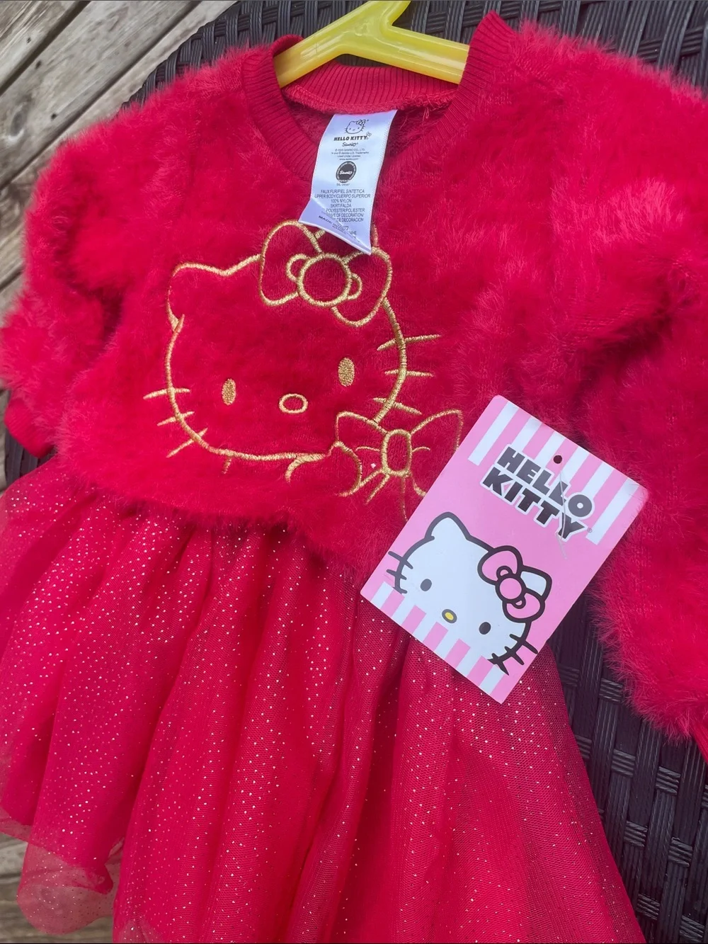 NWT- Hello Kitty Toddler Girls Knit Tutu Dress Size 12M